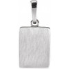14K White Natural Emerald Pendant