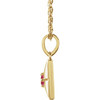14K Yellow Natural Ruby 16-18" Necklace