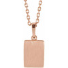 14K Rose Natural Aquamarine 16-18" Necklace