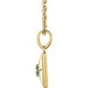 14K Yellow Natural Alexandrite 16-18" Necklace