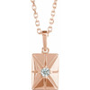 14 Karat Rose Gold Natural Diamond Necklace 16-18 Inch - $971