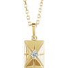 14 Karat Yellow Gold Natural Diamond Necklace 16-18 Inch - $970