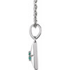 Platinum Natural Alexandrite 16-18" Necklace