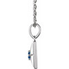 Sterling Silver Natural Blue Sapphire 16-18" Necklace