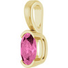 14 Karat Yellow Gold Lab-Grown Pink Sapphire Pendant