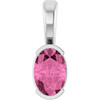 Platinum Lab-Grown Pink Sapphire Pendant