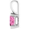 Platinum Lab-Grown Pink Sapphire Pendant