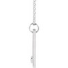 Platinum .03 CT Natural Diamond Engravable Heart 16-18" Necklace