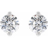 14K White 3/8 CTW Natural Diamond Stud Earrings