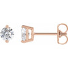 14K Rose .03 CTW Natural Diamond 2-Prong Stud Earrings