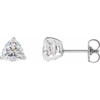 Sterling Silver 6.5 mm Lab-Grown Moissanite Stud Earrings