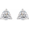 Sterling Silver 6.5 mm Lab-Grown Moissanite Stud Earrings
