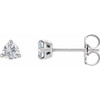 14K White 3.5 mm Lab-Grown Moissanite Stud Earrings