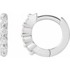 Platinum 1/10 CTW Natural Diamond 10.74 mm Hinged Hoop Earrings