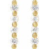 14K Yellow 1/10 CTW Natural Diamond Bar Earrings