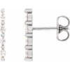 Platinum 1/6 CTW Natural Diamond Bar Earring