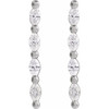 Platinum 1/6 CTW Natural Diamond Bar Earring
