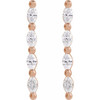 14K Rose 1/6 CTW Natural Diamond Bar Earring