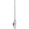 Platinum Natural Onyx & 1/8 CTW Natural Diamond French-Set Halo-Style 18" Necklace 