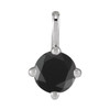 Platinum Natural Black Onyx Pendant
