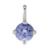14K White Natural Tanzanite Pendant