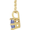 14K Yellow Natural Tanzanite 16" Necklace 
