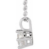 Platinum Natural Blue Moonstone 18" Necklace 