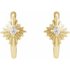 14K Yellow .03 CTW Natural Diamond 10 mm Star Hoop Earrings