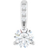 Platinum 1/4 CTW Natural Diamond Pendant