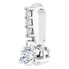 14K White 1/10 CTW Natural Diamond Pendant
