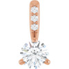 14K Rose 1/4 CTW Natural Diamond Pendant