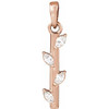 14K Rose .07 CTW Natural Diamond Bar Pendant