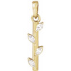 14K Yellow .07 CTW Natural Diamond Bar Pendant