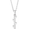 Platinum .07 CTW Natural Diamond Bar 16-18" Necklace