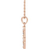 14 Karat Rose Gold Natural Diamond Bar Necklace 0.07 CTW, 16-18 Inch - $1,065