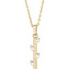 14 Karat Yellow Gold Natural Diamond Bar Necklace 0.07 CTW, 16-18 Inch - $1,060