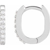 Platinum 1/6 CTW Natural Diamond 15 mm Hoop Earrings