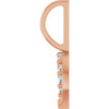 14K Rose 1/8 CTW Natural Diamond Horseshoe Charm/Pendant