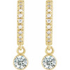 14K Yellow 1/4 CTW Natural Diamond French-Set Hoop Earrings