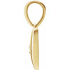 14 Karat Yellow Gold .015 CT Natural Diamond Heart Pendant