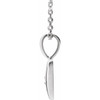 Platinum Natural Diamond Heart Necklace 0.015 CT, 16-18 Inch - $1,043