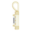 14K Yellow 6x4 mm Natural White Sapphire & 1/5 CTW Natural Diamond Halo-Style Pendant
