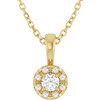 14 Karat Yellow Gold Natural Diamond Necklace 1/8 CTW, 16-18 Inch, 3mm - $1,164