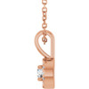 14K Rose 1/8 CTW Natural Diamond 16-18" Necklace