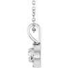 Platinum Natural Diamond & Natural Diamond Necklace 0.05 CTW, 4mm, 16-18 Inch - $2,879
