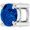 Sterling Silver 4 mm Natural Blue Sapphire Pendant