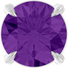 14 Karat White Gold 6 mm Natural Amethyst Pendant