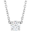 14 Karat White Gold Natural Diamond Necklace 1/5 CT, 16-18 Inch, 4mm - $1,187