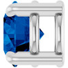 14K White 5.5 mm Lab-Grown Blue Sapphire Pendant