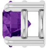 Platinum 5.5 mm Natural Amethyst Pendant